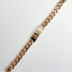 Men's heavy 9ct gold identity bracelet nine inches long weighing 111.3 grammes