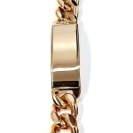 Men's heavy 9ct gold identity bracelet nine inches long weighing 111.3 grammes