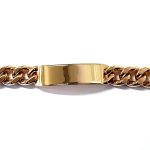 Men's heavy 9ct gold identity bracelet nine inches long weighing 111.3 grammes