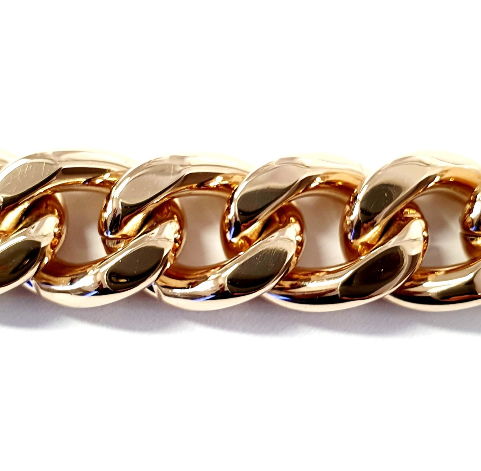 Men's heavy 9ct gold identity bracelet nine inches long weighing 111.3 grammes