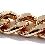 Men's heavy 9ct gold identity bracelet nine inches long weighing 111.3 grammes