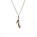 Ordsall 9ct Gold Shoe Necklace CMP00296: A refined 9ct gold pendant and chain delicately crafted in the shape of a high heel. Lightweight and versatile, perfect for everyday elegance.