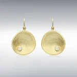 The-Keighley-Brushed-Concave-Organic-9ct-Gold-Disc-Drop-Earrings-ED00831