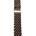 9ct yellow gold watch bracelet GWQ00018  handmade in the United Kingdom, each solid link has been carefully put together and soldered by hand with thick gold pins, and the sturdy gold clasp has a gorgeous engine-turned pattern with a plain cartouche suitable for engraving if you so wish.