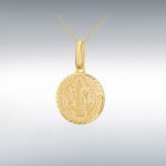 The Lauriston 9ct yellow gold Saint Benedict medal/pendant/necklace PC00543