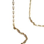 9ct yellow gold hollow anchor link necklace chain C00011.