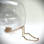 9ct yellow gold hollow anchor link necklace chain C00011.