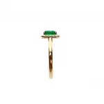 The Denver Diamond Cluster Emerald Cut Emerald Ring RA00693.