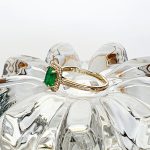The Denver Diamond Cluster Emerald Cut Emerald Ring RA00693.