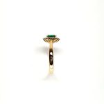The Highgate 18ct Yellow Gold Oval Emerald and Diamond Cluster Ring RA00695.