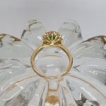 The Highgate 18ct Yellow Gold Oval Emerald and Diamond Cluster Ring RA00695.