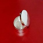 Functional silver oval pill box PB00007 for storing pills or small keepsakes