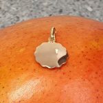 9ct-Gold Fancy-Saint-Christopher Necklace  a petite round Saint Christopher necklace with a scalloped edge PC00545 with a choice of chain lengths. Back view