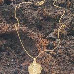 9ct-Gold Fancy-Saint-Christopher Necklace with a choice of chain lengths.