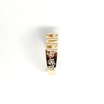 The solid 9ct yellow gold mum ring R00145 has three hand-engraved roses on each side.