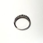 Art Deco style eternity ring crafted in 18ct white gold & set with nine graduated square princess cut diamonds in graduating square box style settings RA00697.