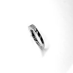 Art Deco style eternity ring crafted in 18ct white gold & set with nine graduated square princess cut diamonds in graduating square box style settings RA00697.