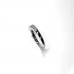 Art Deco style eternity ring crafted in 18ct white gold & set with nine graduated square princess cut diamonds in graduating square box style settings RA00697.