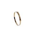 9ct gold small adjustable baby bangle with embossed pictures of toys BBG0004