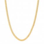 Smooth polished curved snake style link necklace 17inches long