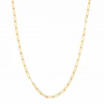 17inch long 4.5mm wide paper link chain with trigger clasp.