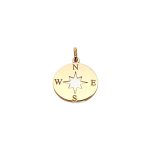 Compass pendant and chain in 9ct gold with a choice of chain lengths