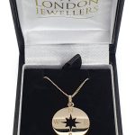 Compass pendant and chain in 9ct gold with a choice of chain lengths
