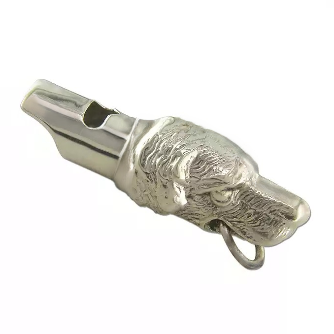 Dog whistle in sold sterling silver that works.
