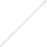 Solid sterling silver paper link chain with elegant plain polished design