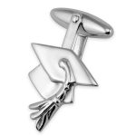 The Harvard sterling silver mortar board graduation cufflinks.