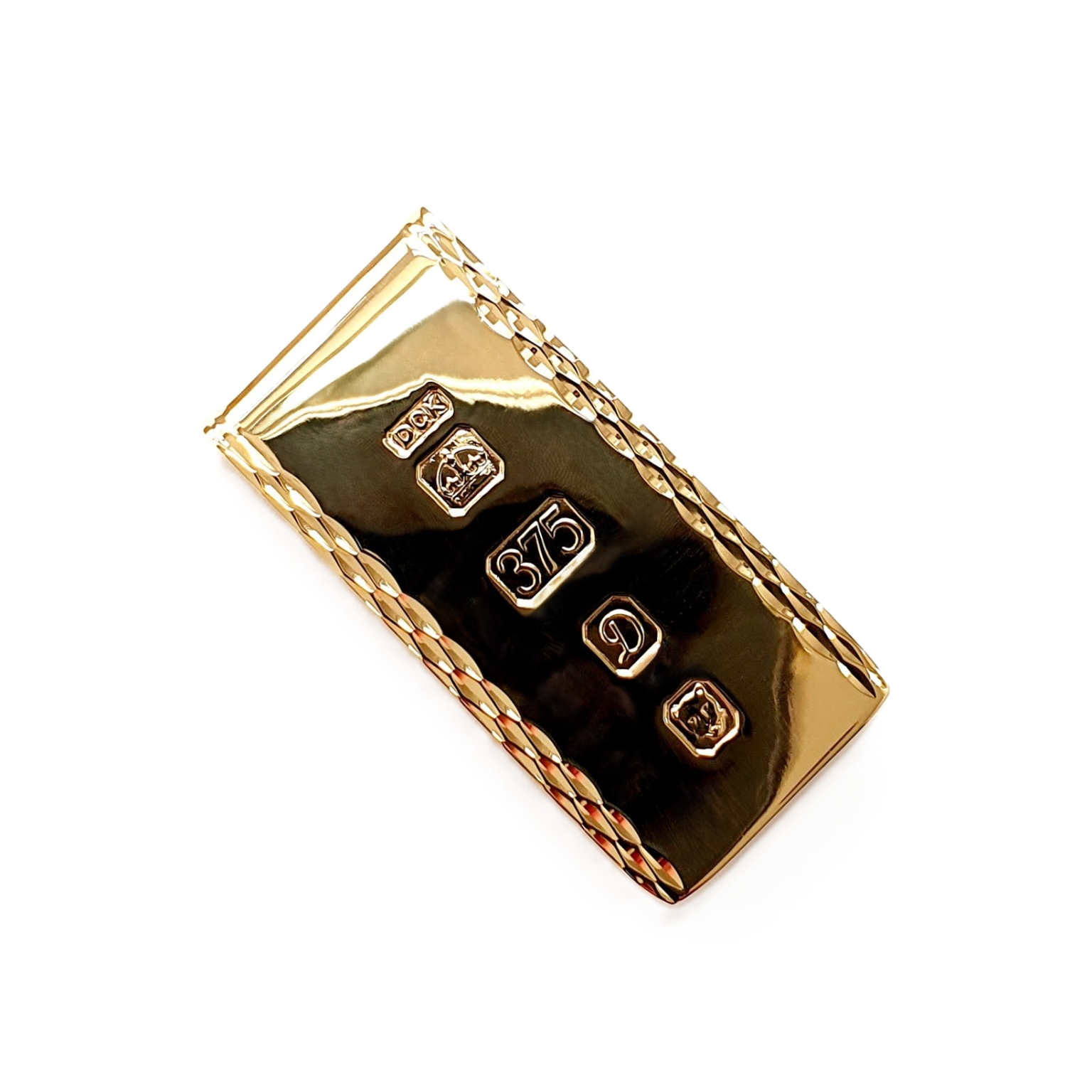 Elegant James Bond-style feature hallmarked gold money clip.