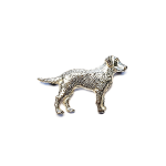 Genuine silver Labrador brooch.