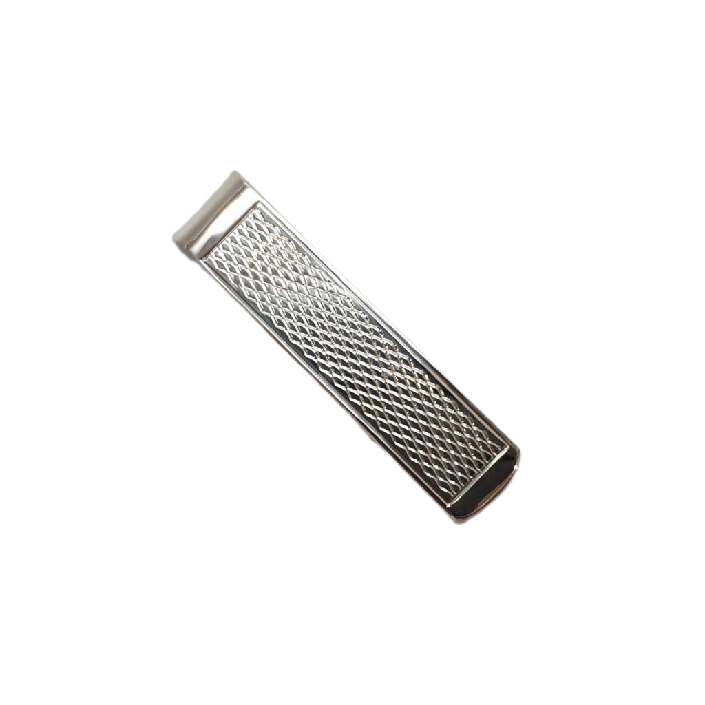 Sterling silver barley twist patterned money clip.