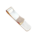 Back view of Sterling silver barley twist patterned money clip.