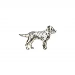 Hallmarked silver Labrador brooch.