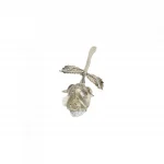 Brooch laying down to show the top of the rose bud