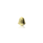 front view of Symbolic gold police helmet charm representing protection and service.