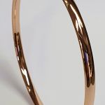 Heavy 9-carat rose gold slave bangle B00056.