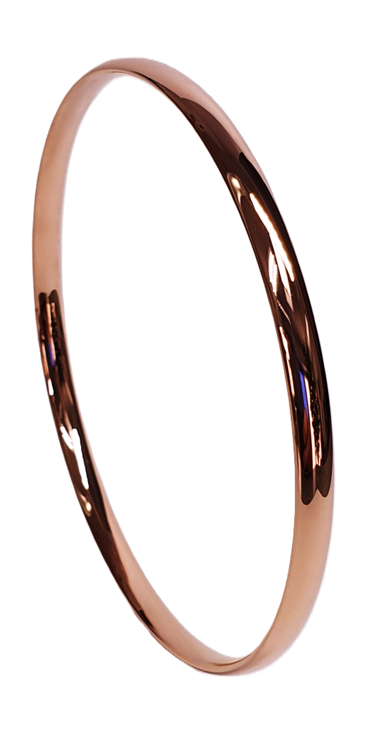 Heavy 9-carat rose gold slave bangle B00056.