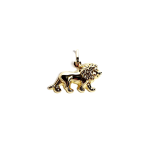 Leo the lion 3D 9ct gold charm pictured facing right.