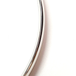 Closer up of a section of the white gold court shape bangle.
