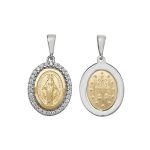 Picture showing the front and back of Miraculous size 2 pendant.