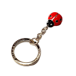 Ladybug keyring with red and black enamel.