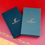 Deakin and Francis gift box for keyring shown closed with the outer cover.