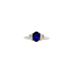 Sapphire & Diamonds Three Stone Ring