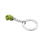 Handmade craftsmanship of The Frog End Sterling Silver Frog Keyring, showing intricate silver details and enamel artistry by Deakin & Francis.