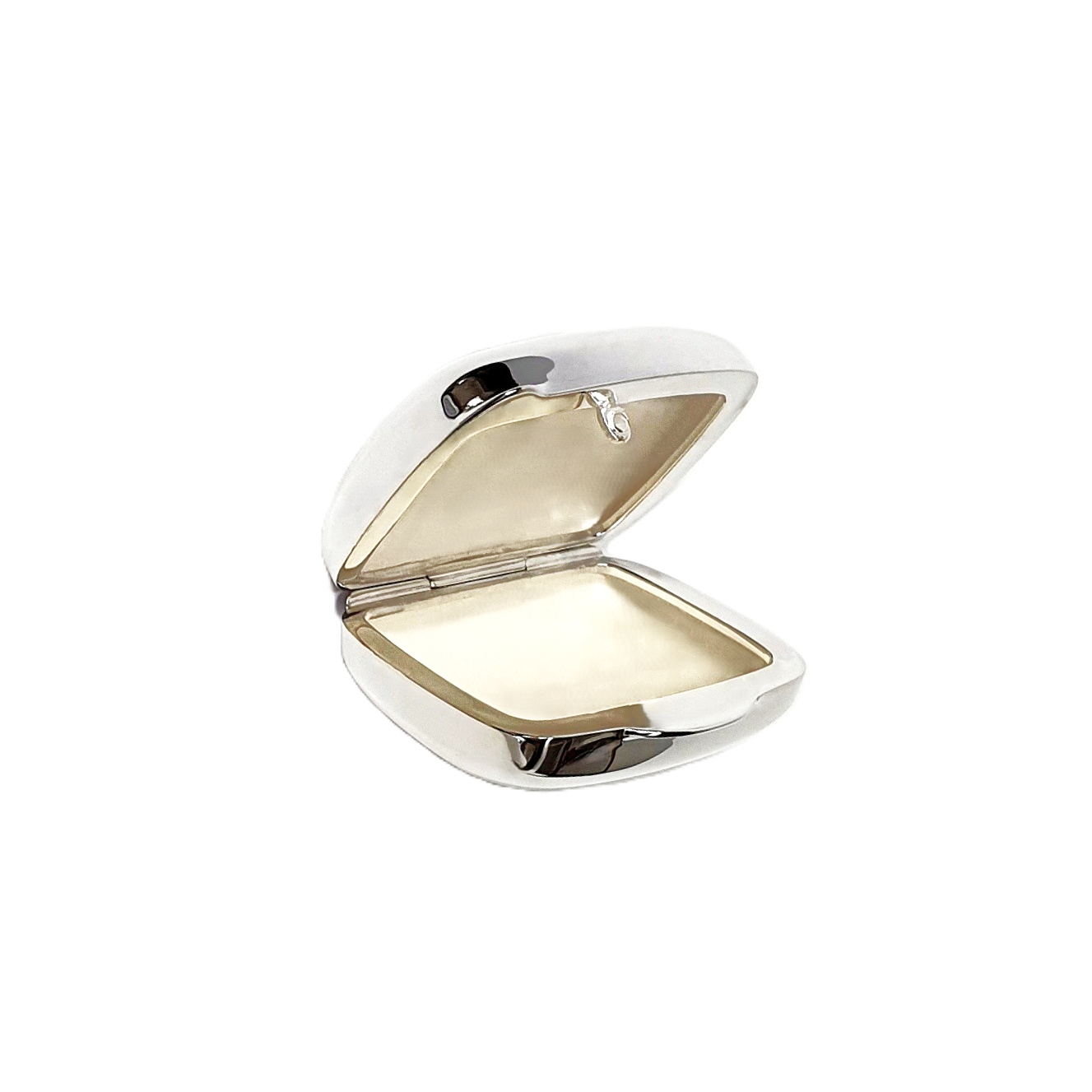 Open keepsake container showing contrast between inner and outer textures