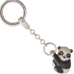 Saturno silver enamelled hanging Panda keyring KF00051.