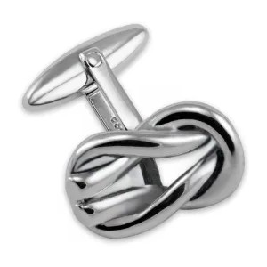 Hand-finished silver cufflinks styled as a traditional love knot—ideal for gifting on weddings, anniversaries, or special occasions.