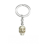 Sterling Skull Keyring with diamond eyes